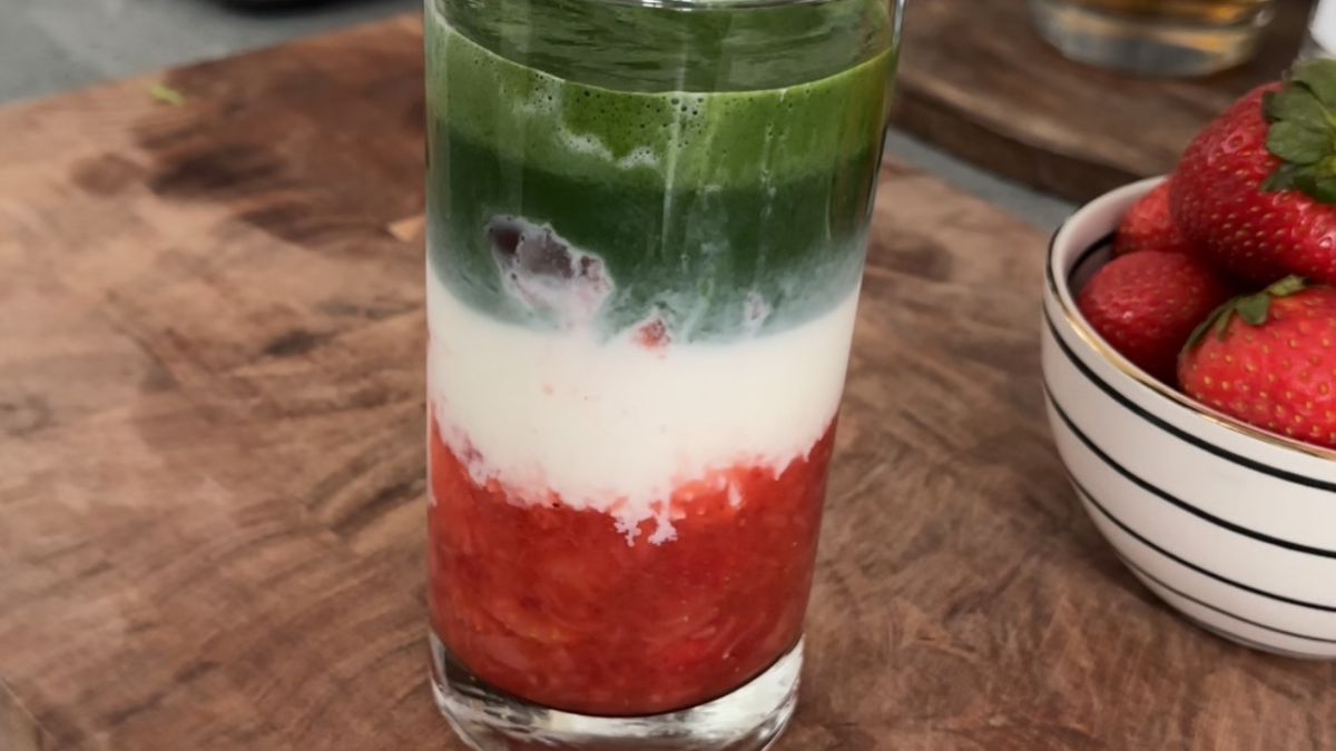 Strawberry Matcha Latte